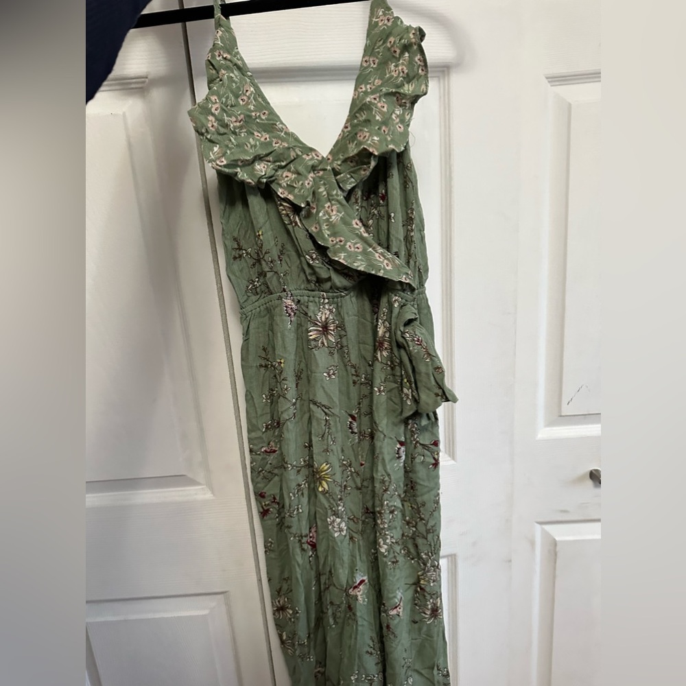 Green flower dress